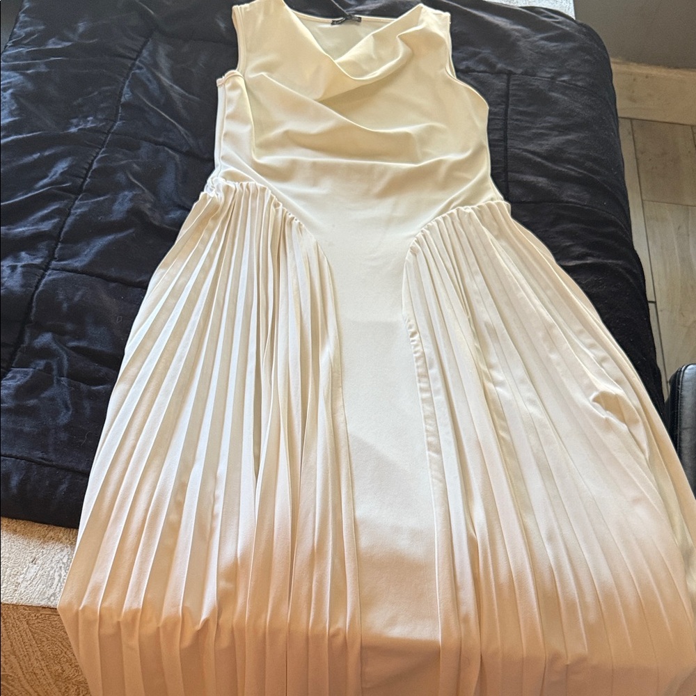 SHEIN Elegant Cream Maxi Dress